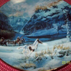 Hidden Horses Running With The Wind Plate by Julie Kramer Cole